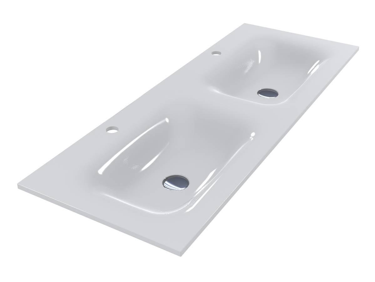 Умывальник Miraggio JESSEL 1200-2 с литого мрамора глянцевый Белый (84106) Умывальник Miraggio JESSEL 1200-2 с литого мрамора глянцевый Белый (84106)