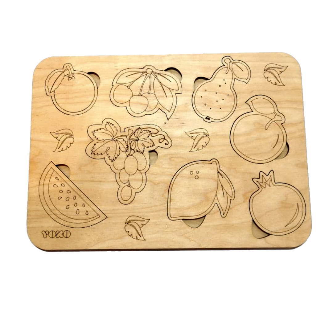 Игрушка рамка-вкладыш Yoko Фрукты (YETV3E)