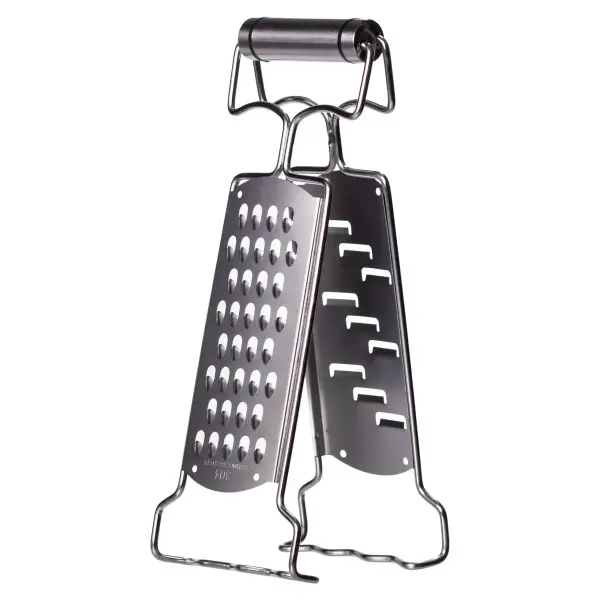 Терка-зажим двусторонняя для быстрого натирания Ding Lanfang из нержавеющей стали 9х4х24 см Серебряный (147-107-HP-8-9)