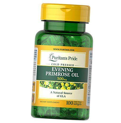 Олія примули вечірньої Puritan's Pride Evening Primrose Oil with GLA 500 100 гел. капс. (71367015)