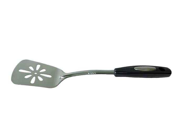 Лопатка кухонная для жарки Элит перфорированная с прорезями из нержавеющей стали L 34 см