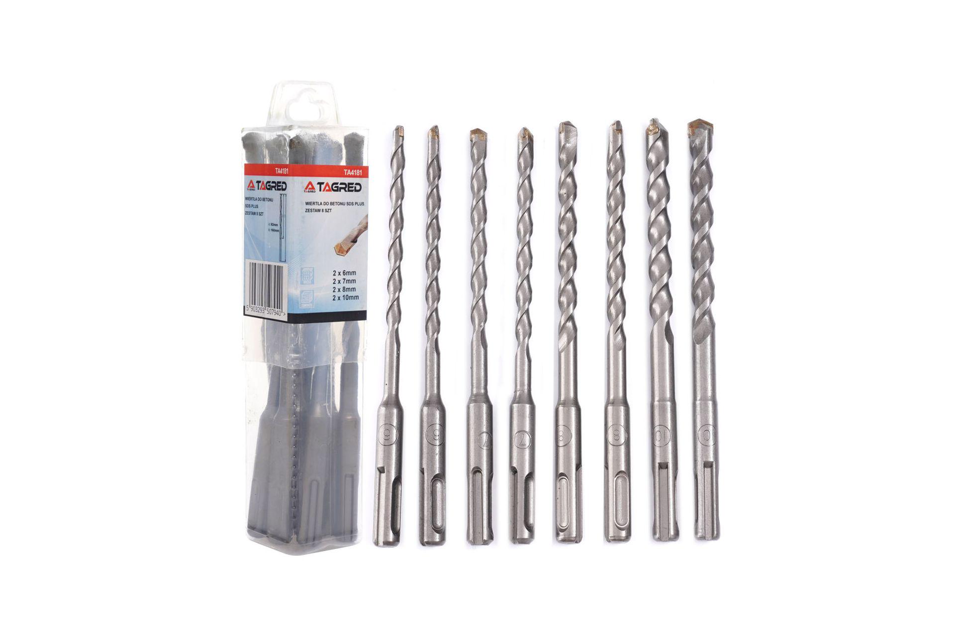 Набір свердел по бетону Tagred TA4181 8 шт. (12947677) - фото 2