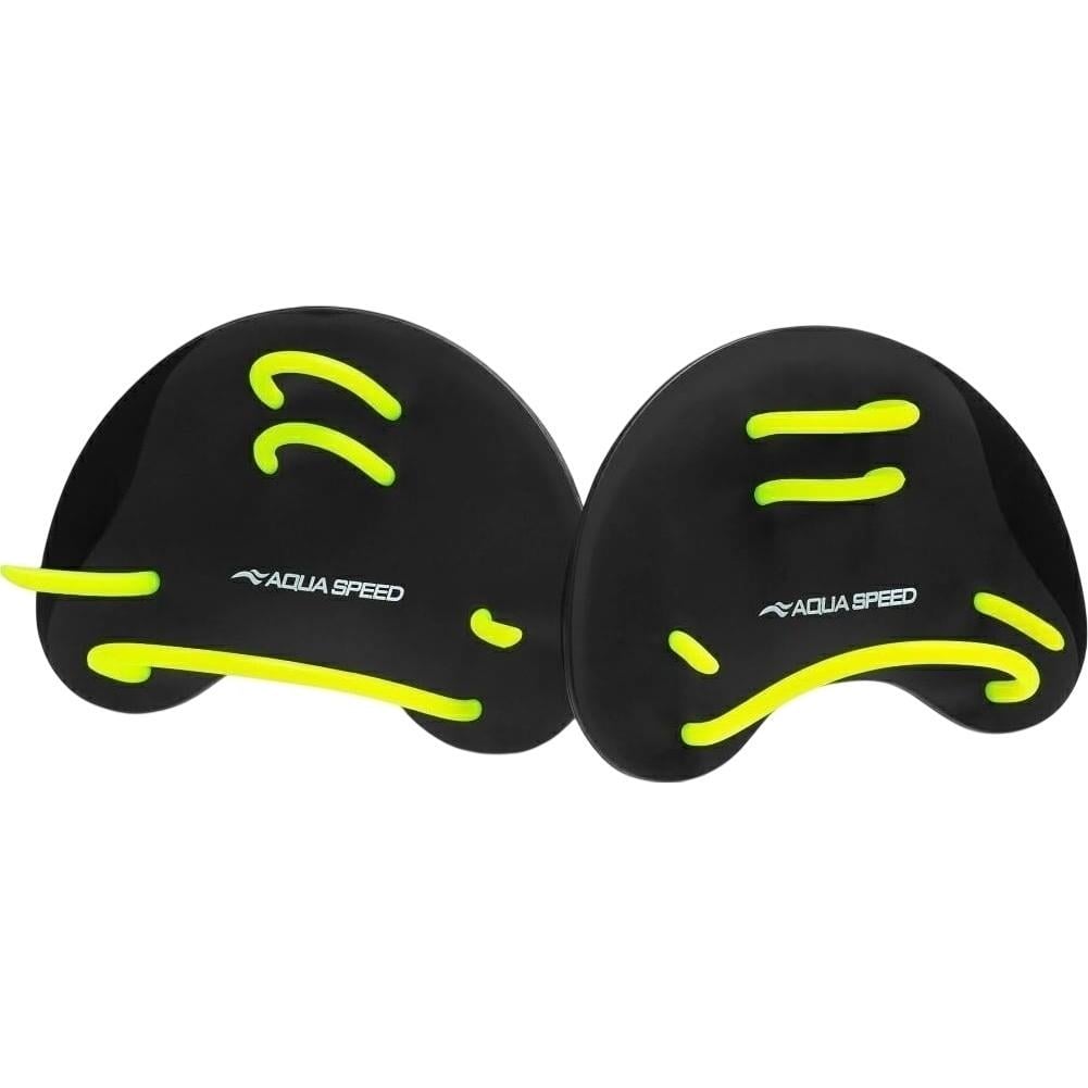 Лопатки для плавания Aqua Speed FINGER PADDLES Черно-желтый (723)