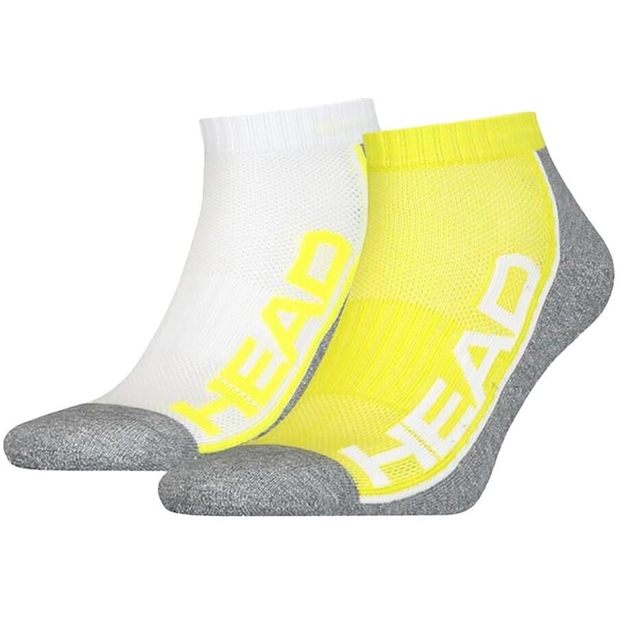 Носки Head PERFORMANCE SNEAKER 2P UNISEX 791018001-004 2 пары р. 43-46 Желто-серый/Бело-серый (57003-117)