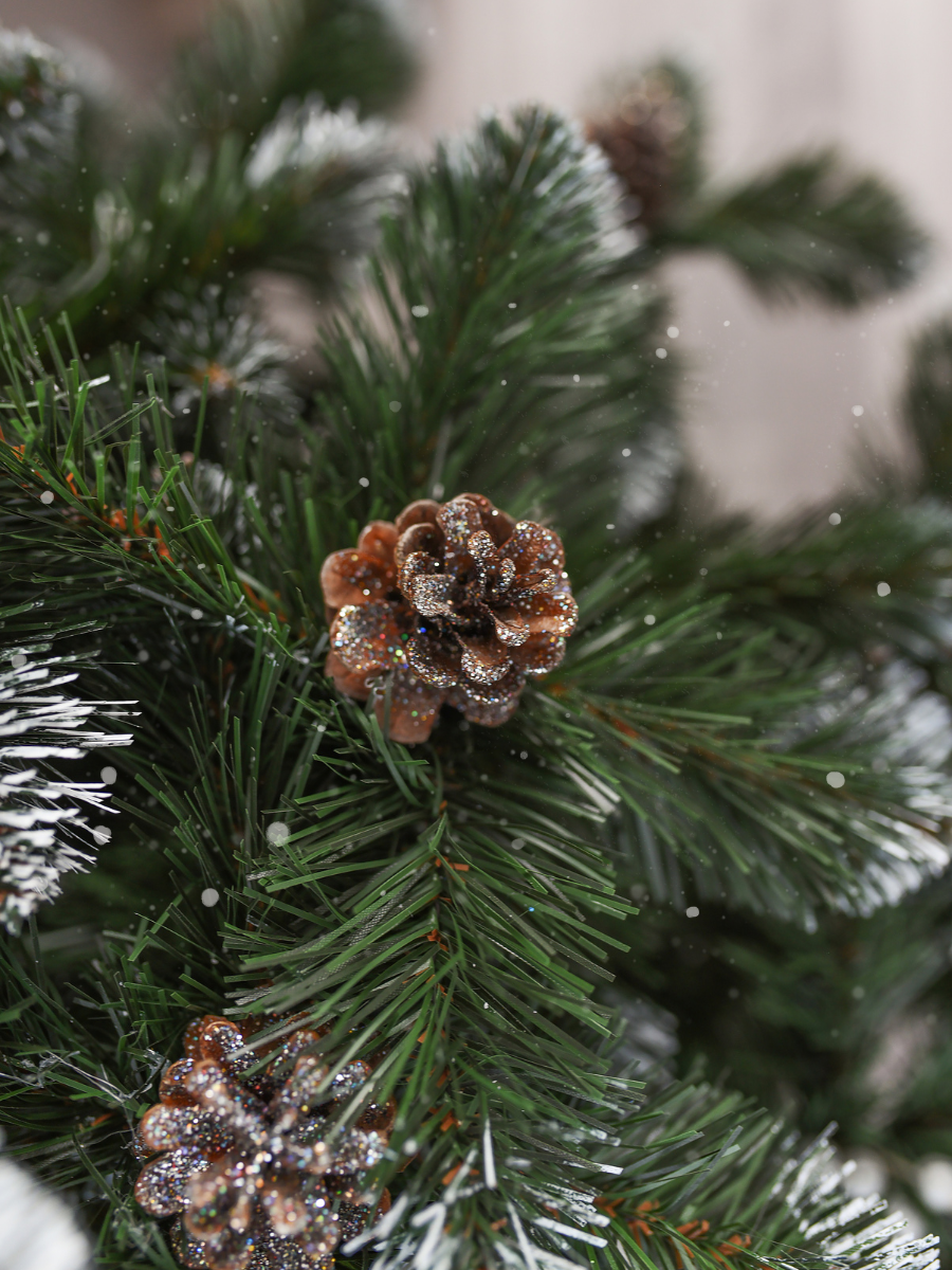 Искусственная елка пушистая со снегом YaLINKA КS20 с серебряными шишками и жемчужинами 200 см Серебристый (90887638) - фото 10 Искусственная елка пушистая со снегом YaLINKA КS20 с серебряными шишками и жемчужинами 200 см Серебристый (90887638) - фото 10