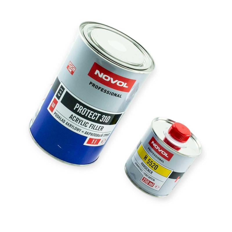 Грунт акриловый 4 1 Novol PROTECT 310 1/0,25 л Белый (2684193251)