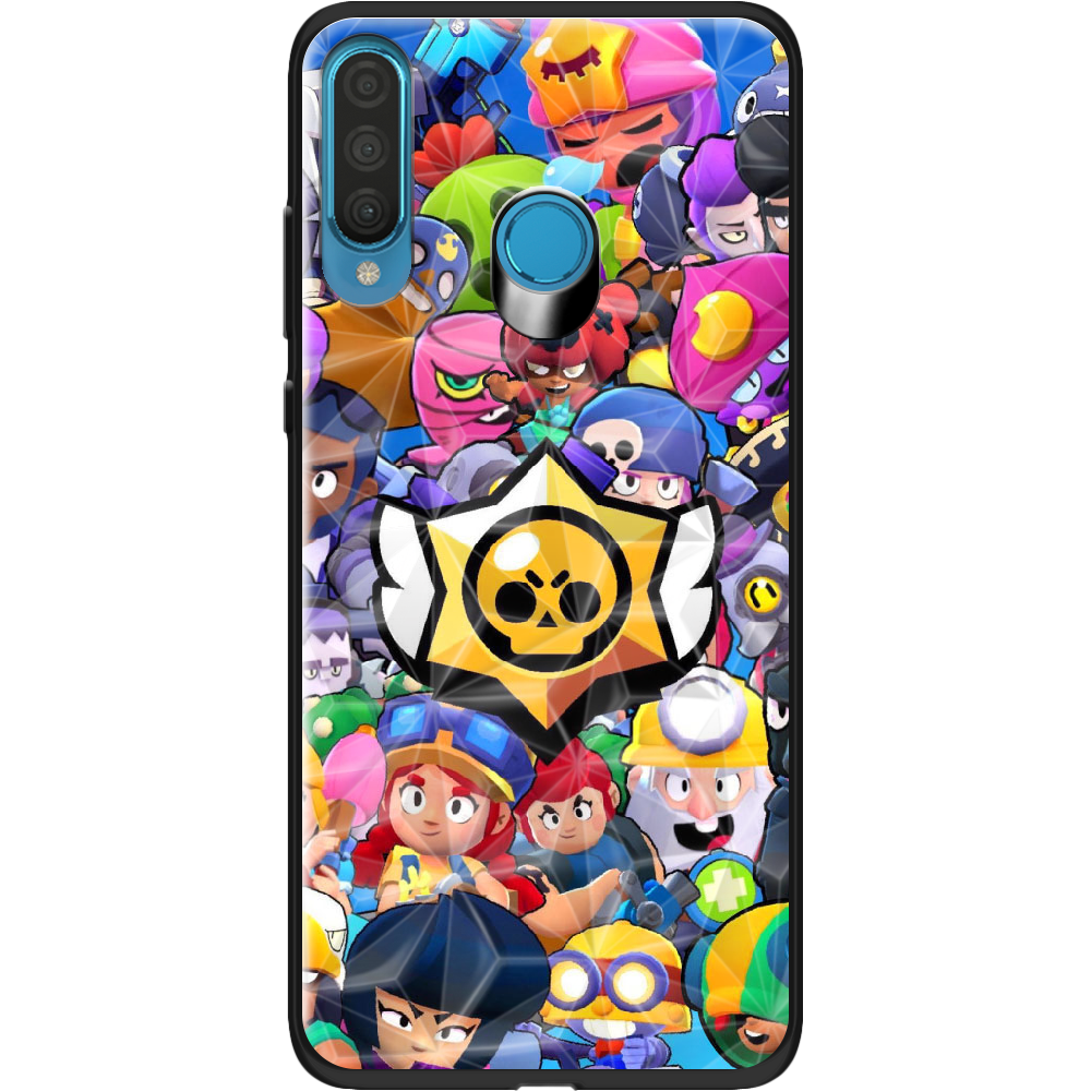 Чехол Boxface Huawei P30 Lite Brawl Stars Черный силикон с призмой (36871-up2389-37851)