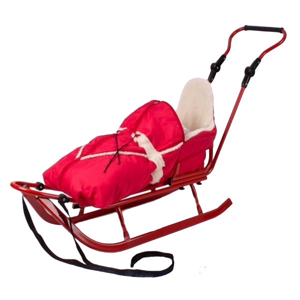 Санки с ручкой и конвертом Piccolino Adbor Красный