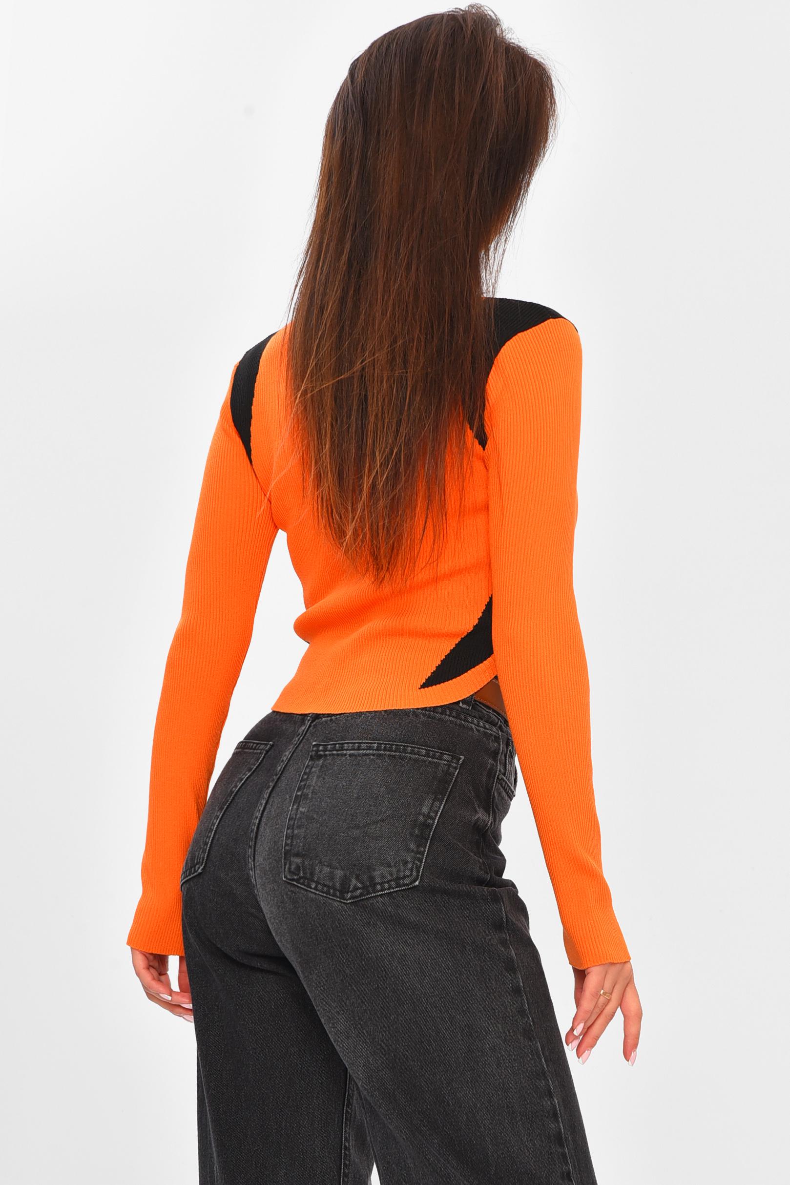 Кофта жіноча 206258 на блискавці S-M Помаранчевий (206258_!333997_42-44) - фото 3 Кофта жіноча 206258 на блискавці S-M Помаранчевий (206258_!333997_42-44) - фото 3