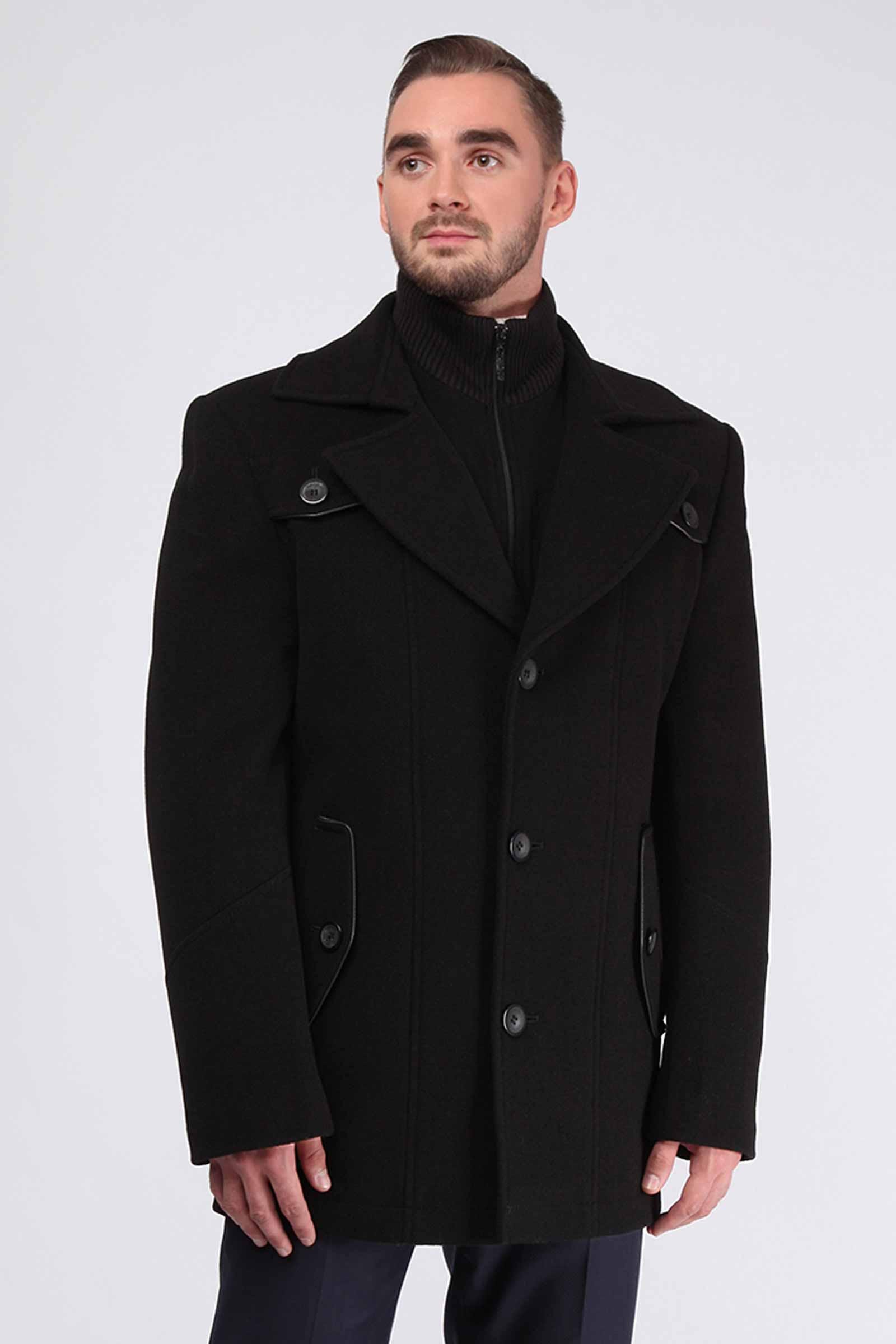 Пальто мужское демисезонное Discovery р. 56 Черный (М-411) Пальто мужское демисезонное Discovery р. 56 Черный (М-411)