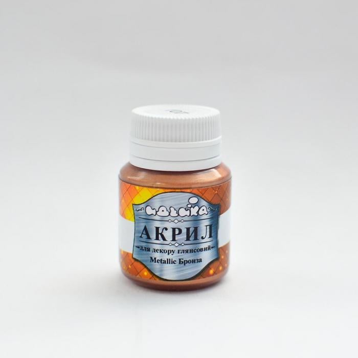 Акриловая краска Идейка Металлик 20 мл Бронзовый (skl-98307)