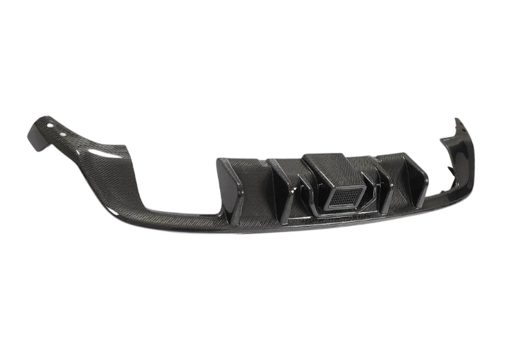 Диффузор заднего бампера DDCarbon для Base/R/GTI HB 2017-2020 для Volkswagen Golf 7/E-Golf 2012-2020 натуральный карбон (148426)