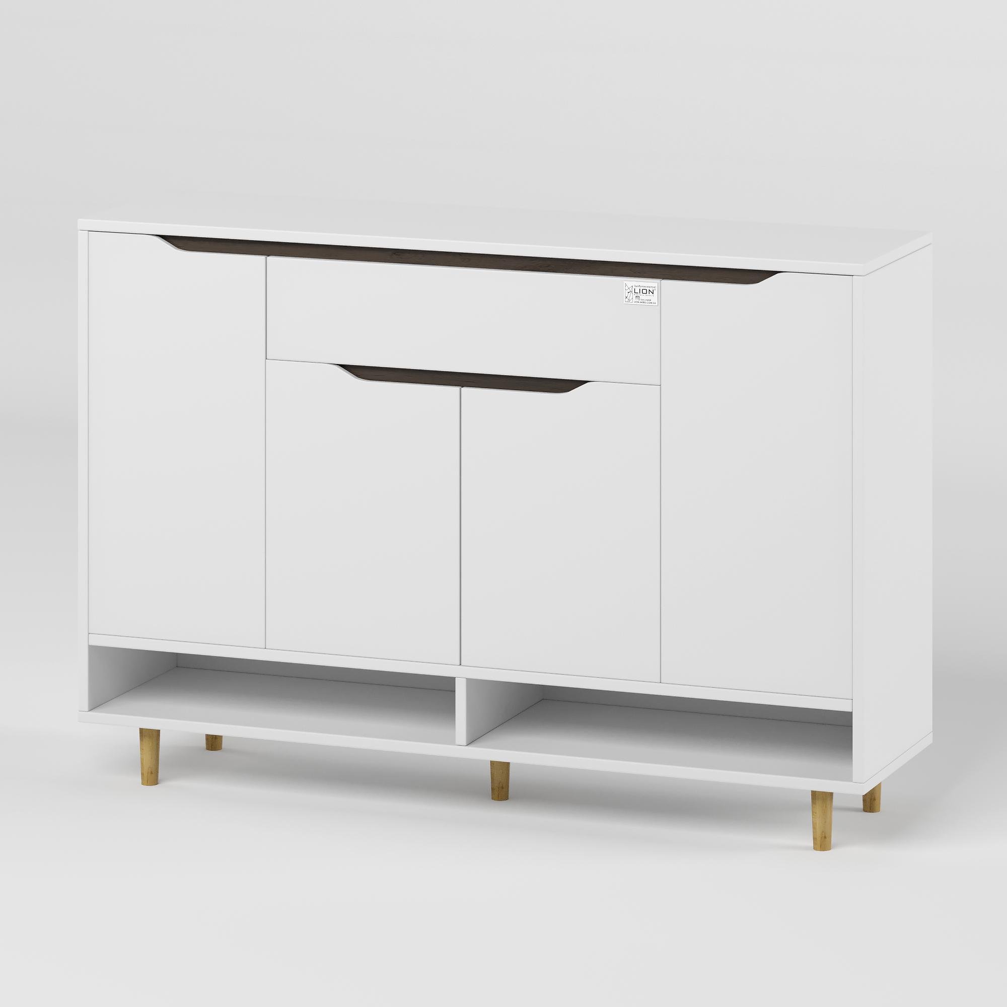 Комод з дверцятами та шухлядою без ручок Салліван Т-2 1200x330x830 мм Білий - фото 2