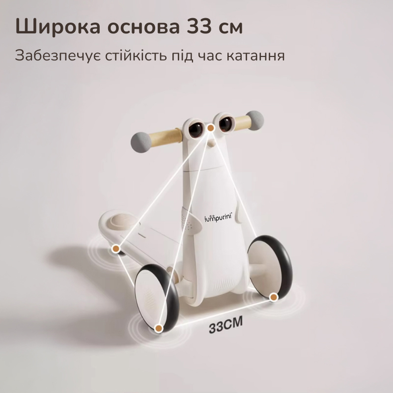 Биговел Lumpurini Bravold Mio 3в1 с родительской ручкой 3-колесный (YH-QE) - фото 6 Биговел Lumpurini Bravold Mio 3в1 с родительской ручкой 3-колесный (YH-QE) - фото 6