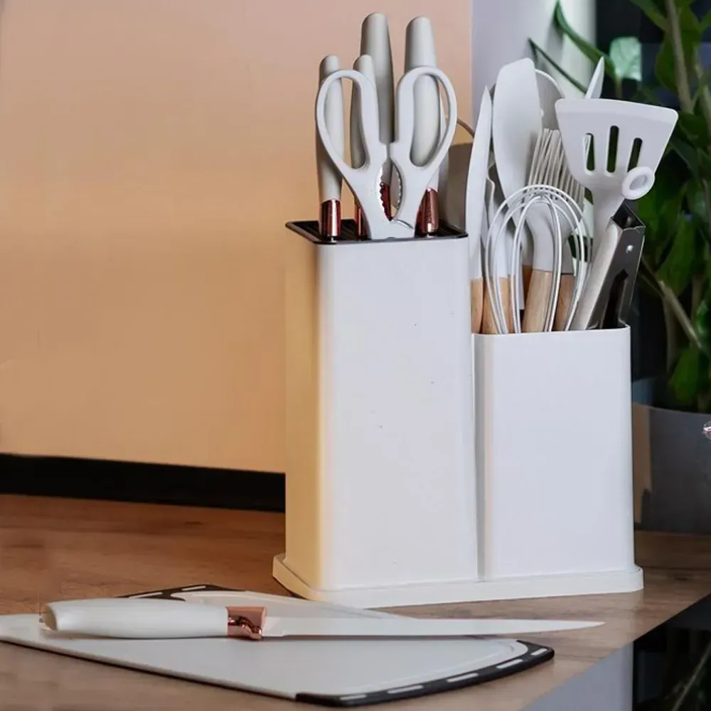 Набор кухонные принадлежности 20в1 с доской и органайзером Серый - фото 6 Набор кухонные принадлежности 20в1 с доской и органайзером Серый - фото 6