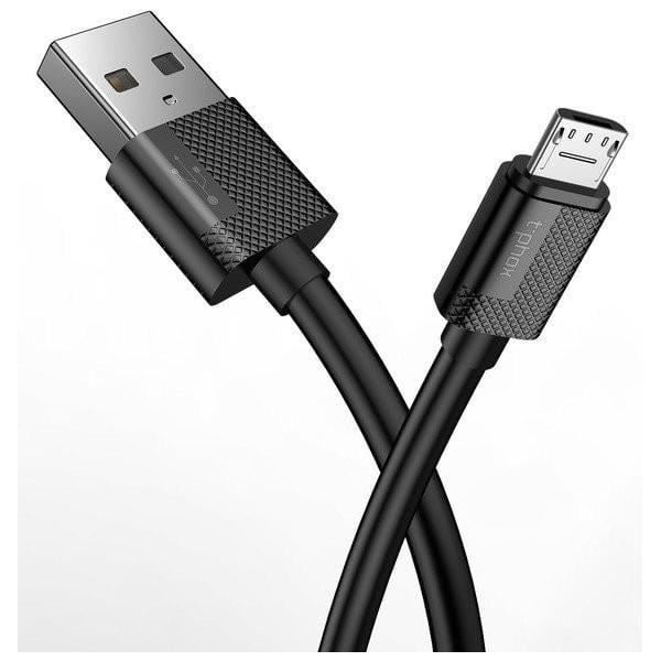 Кабель T-Phox Nets T-M801 Micro USB 1.2м, Black - фото 2