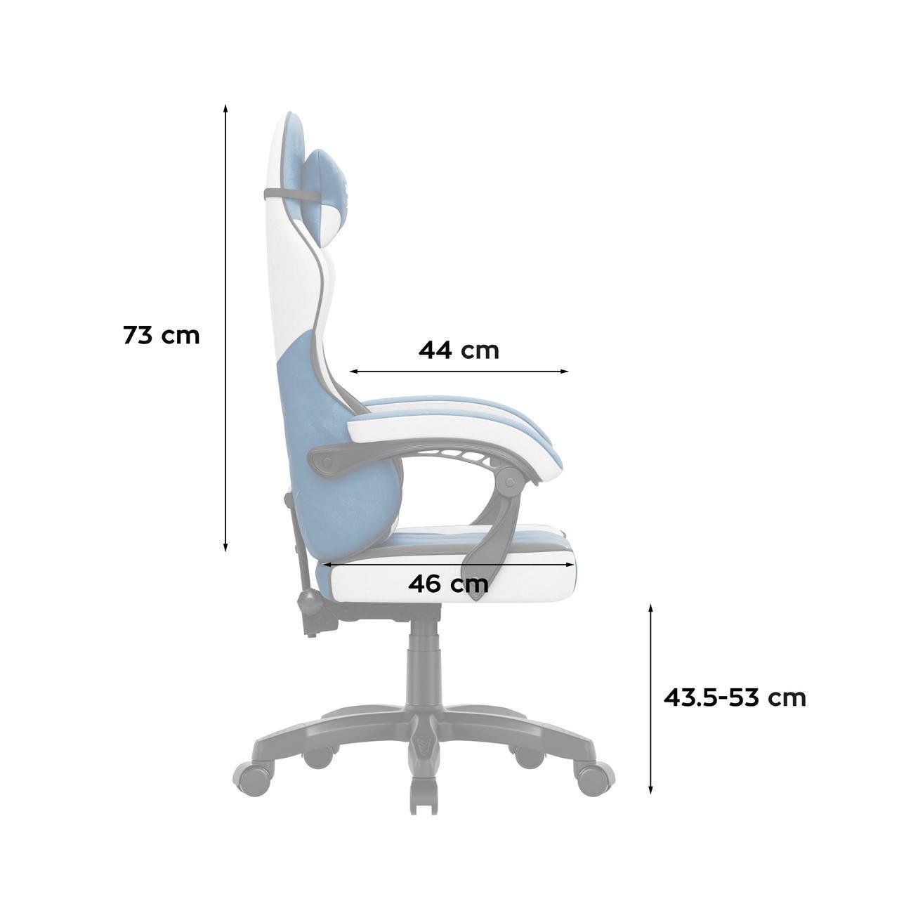 Комп'ютерне крісло Huzaro Force 2.7 тканина Blue (Force 2.7 Blue) - фото 9