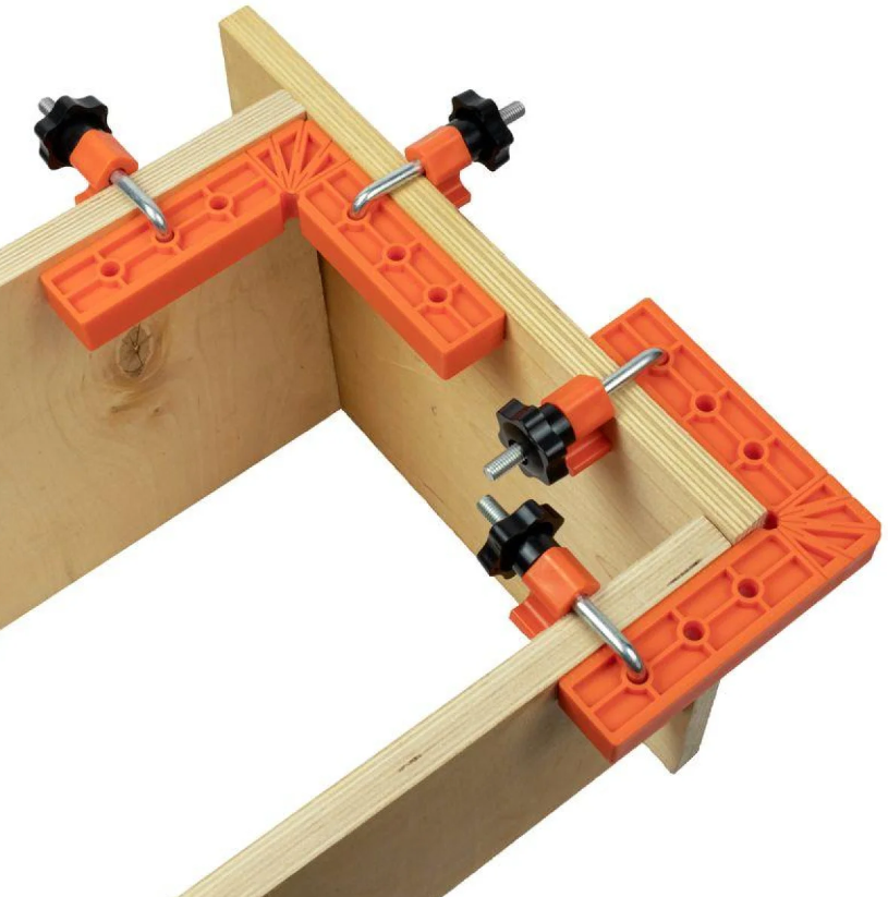 Набір монтажних кутиків з фіксаторами 2 кутики/4 струбцини/ 100х100 мм - фото 4