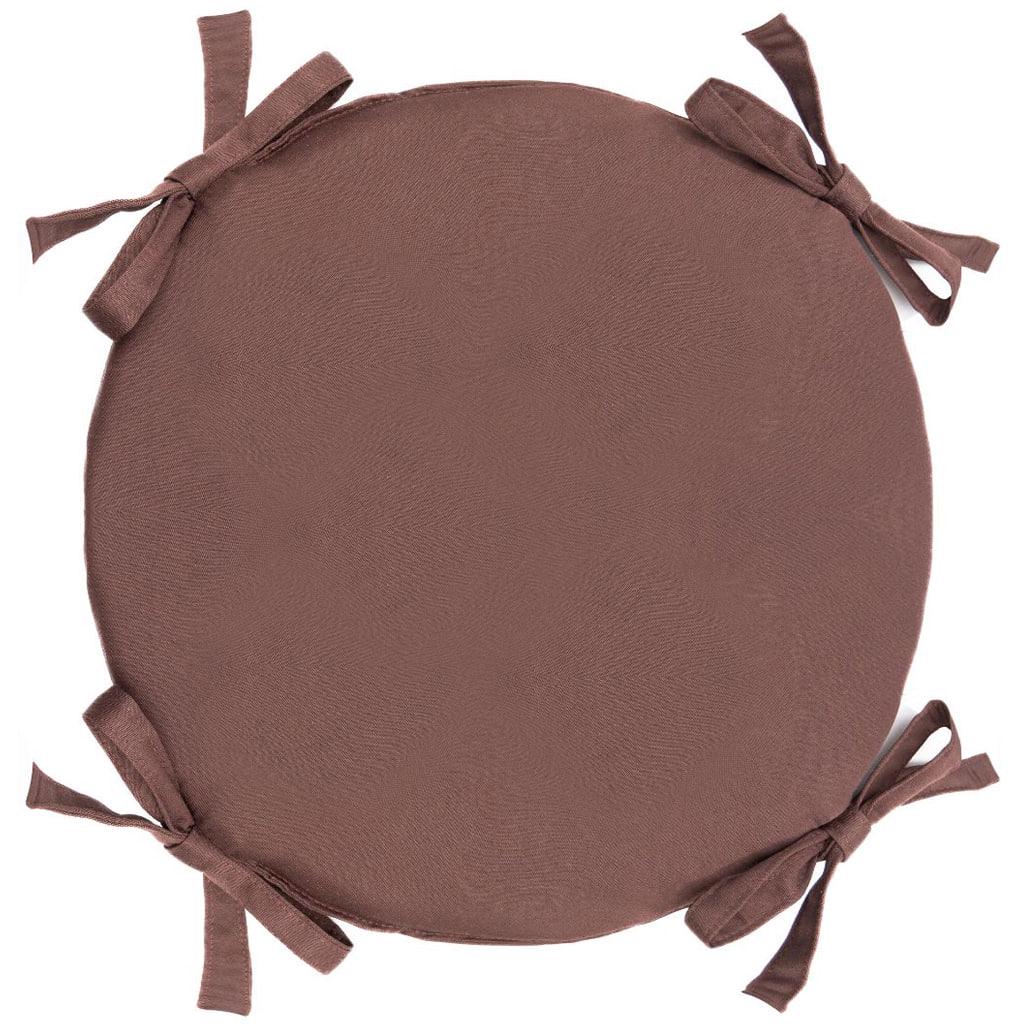 Подушка для стула/кресла/табурета Ø 40х5 см Коричневый (2077784644)