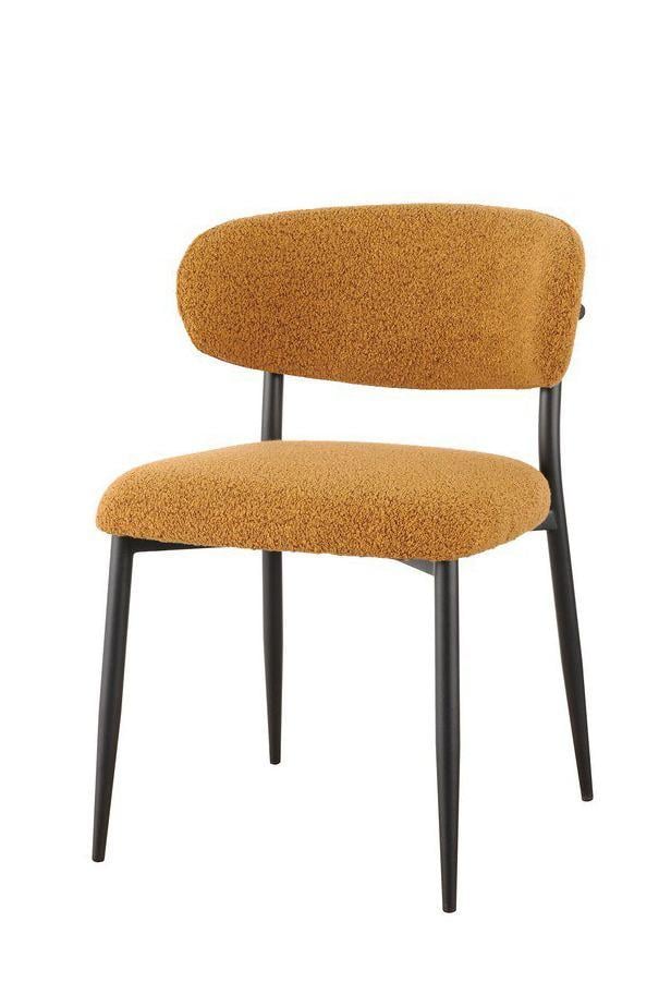 Стул для кухни Vetro Mebel M-100 металл/ткань букле Черный/Горчичный (46586)