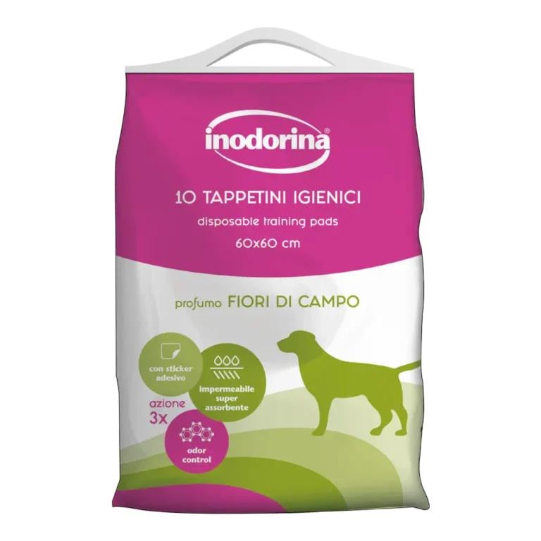 Пеленки для собак Inodorina с ароматом полевых цветов 60х60 см 10 шт. (250.0030.001)