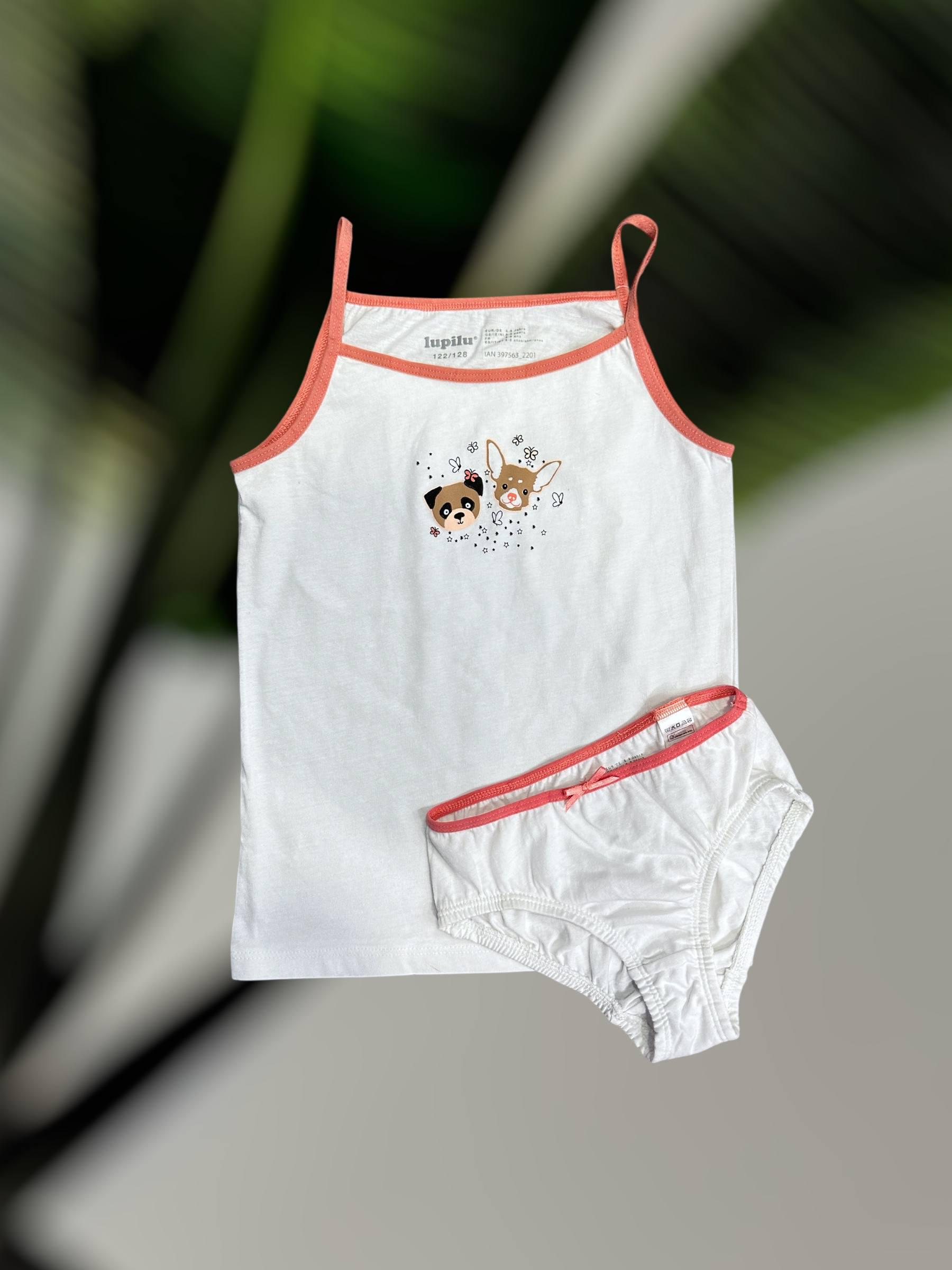 Майка и трусы Lupilu 6-8 лет 122-128 см Белый