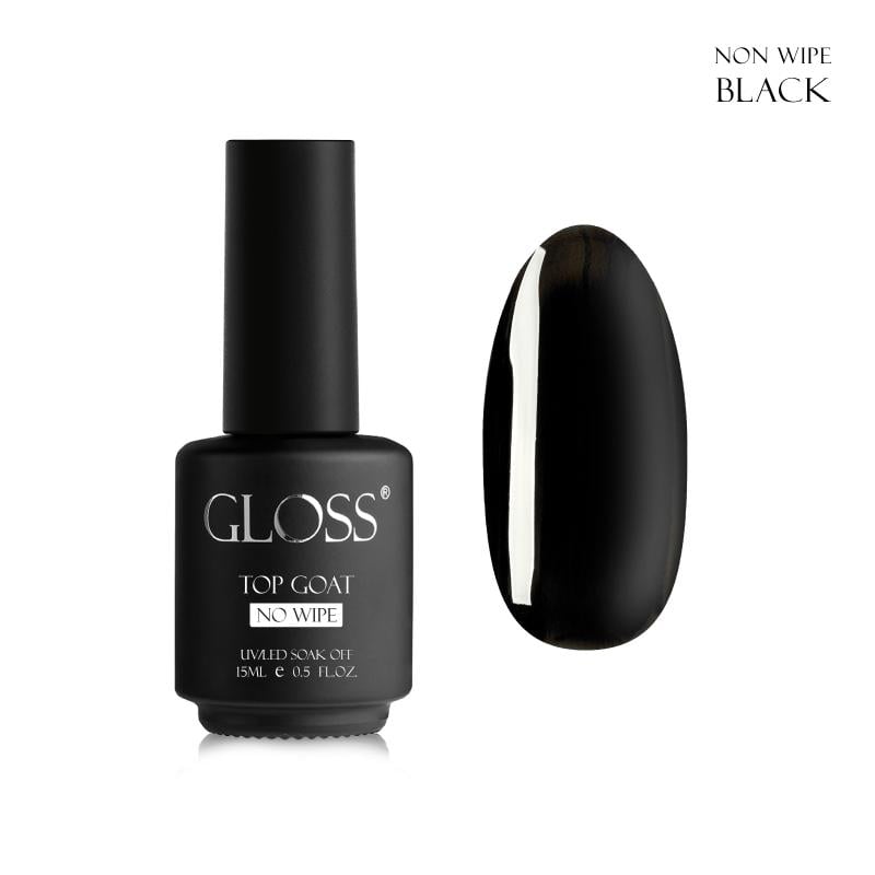 Топ камуфлюючий для гель-лаку GLOSS COMPANY Top coat 15 мл Black (75208)