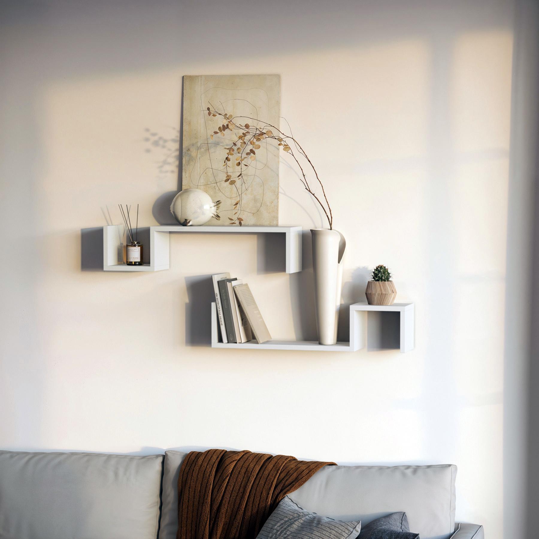 Полочка навесная Halle 65х15х15 см Белый (19316376)