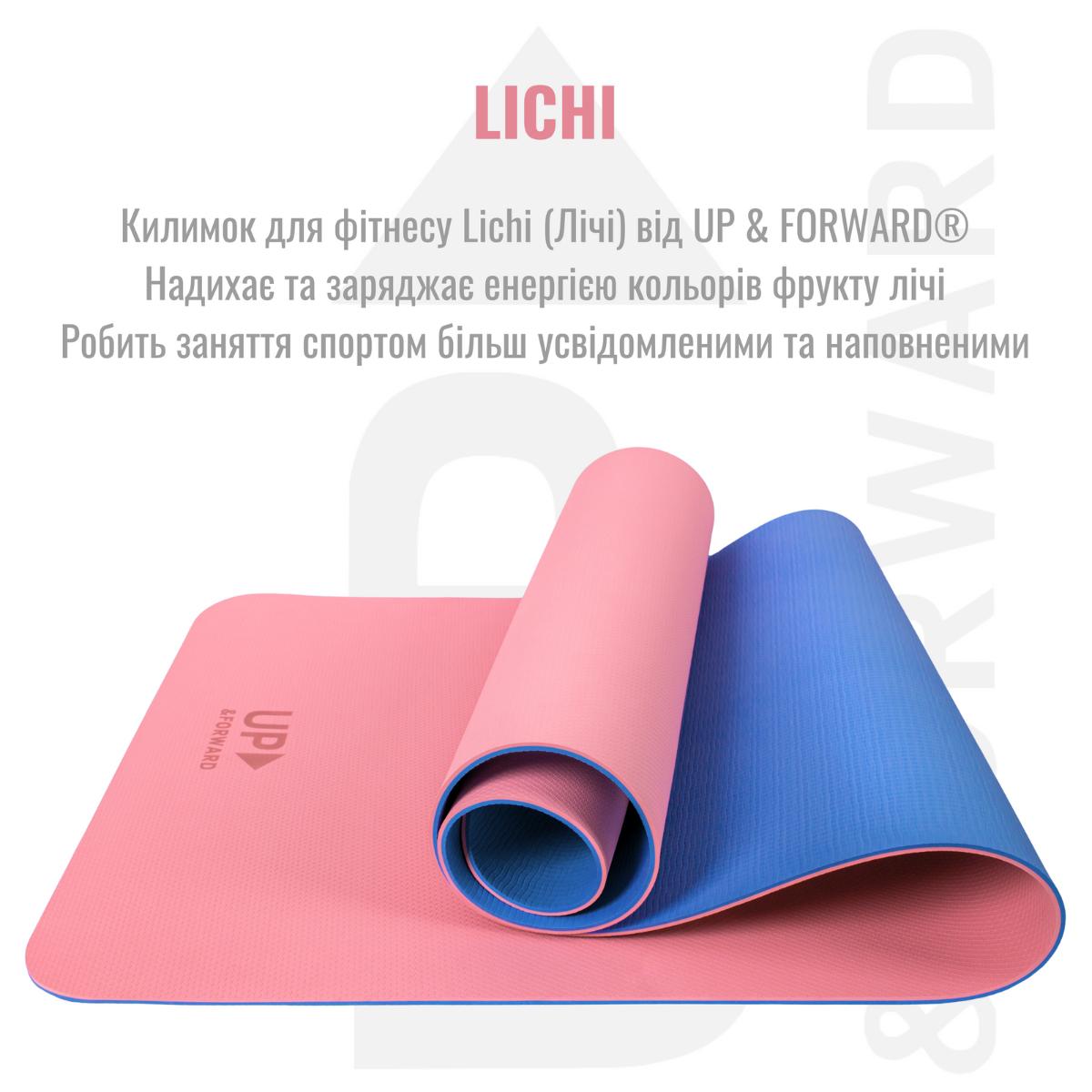 Килимок для фітнесу UP & FORWARD TPE 183x61x0,6 см Litchi - фото 2