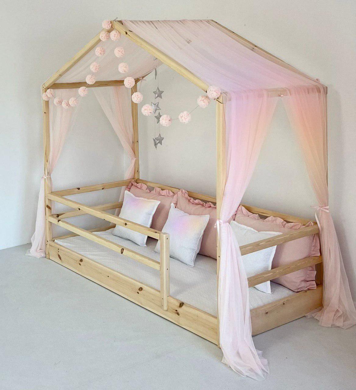 Ліжко дитяче з натурального дерева Будиночок