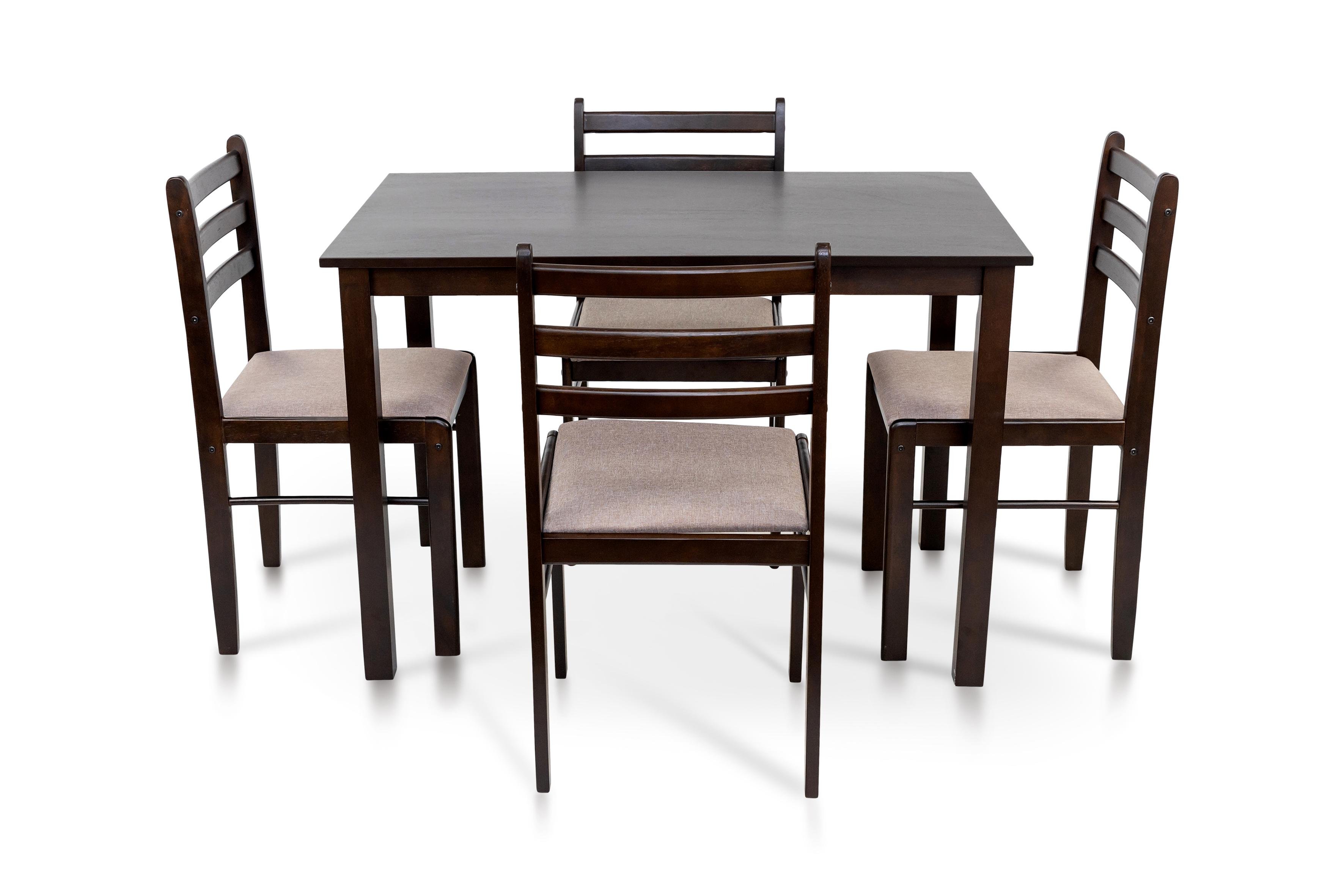 Комплект кухонний JERSIE стіл і 4 стільці Горіх темний - фото 5