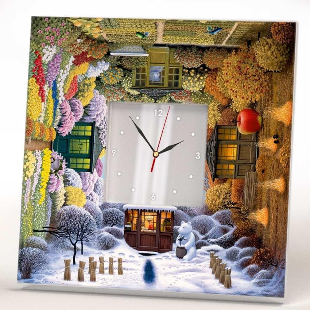 Часы настенные WonderCloud времена года 260x260 мм (C00309)