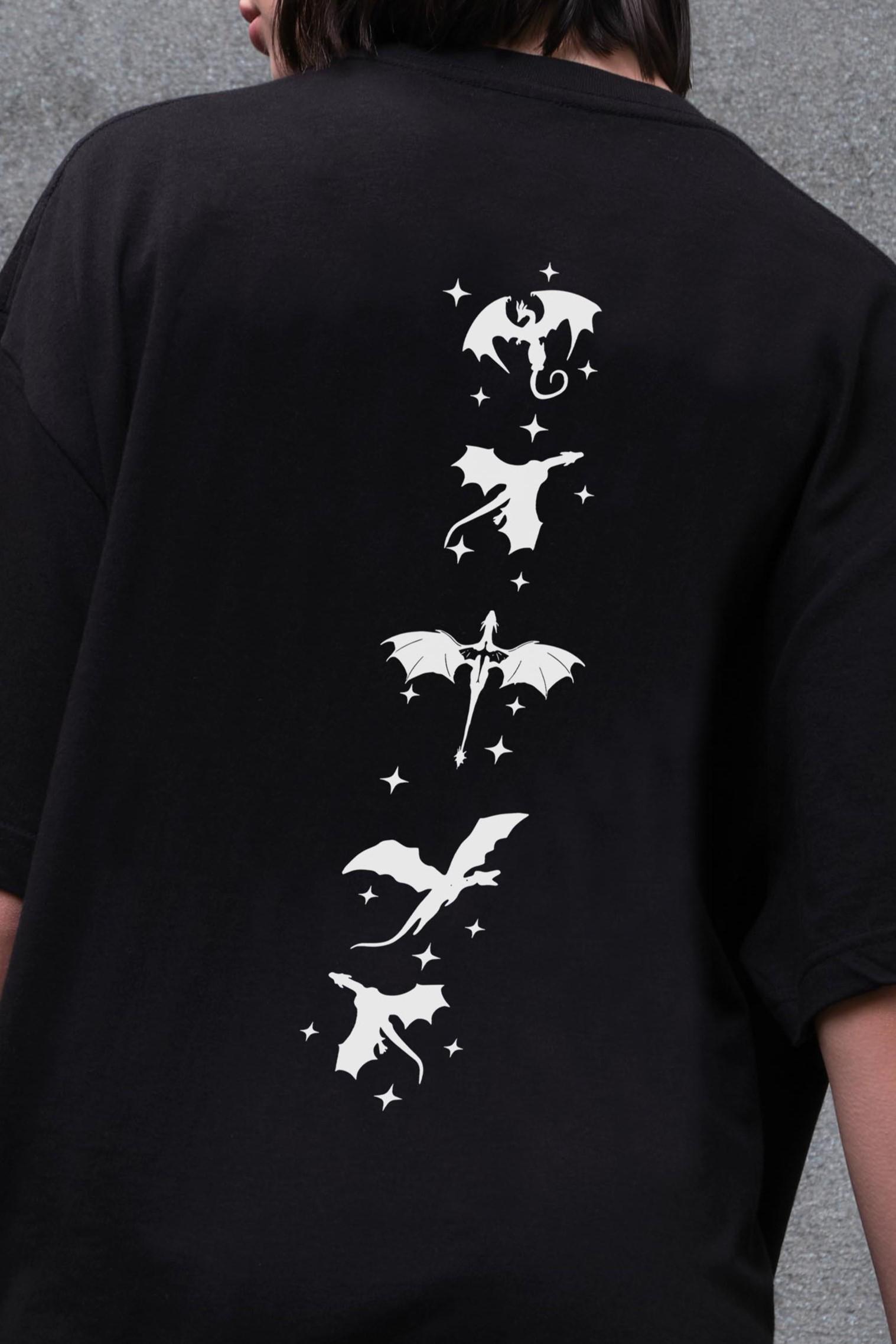 Футболка женская Without с принтом Четвертое Крыло оверсайз S/M Black (S8055217) - фото 4