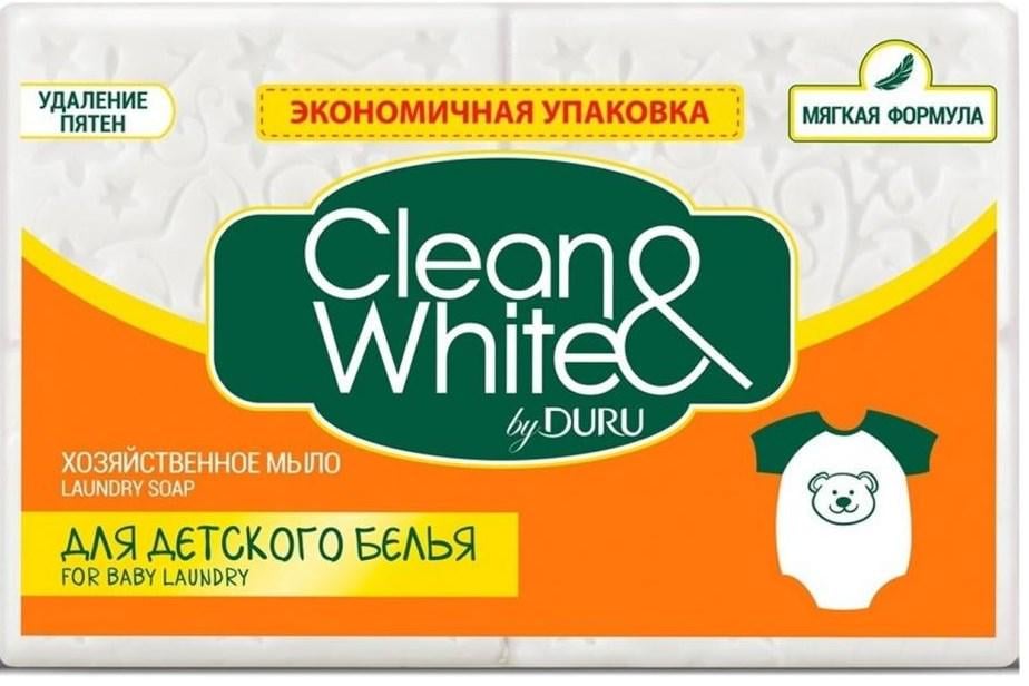 Мыло хозяйственное Duru Clean&White для детского белья 4 шт. 120 г (771)