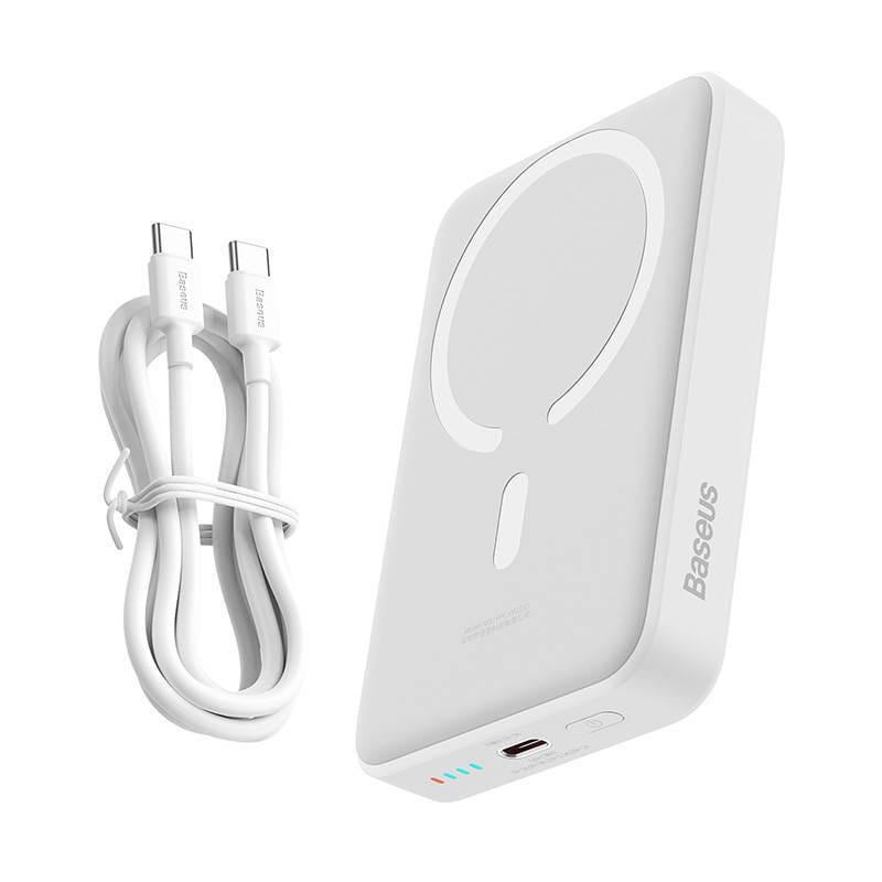 Повербанк BASEUS Magnetic Mini Wireless Fast Charge 30W 10000 mAh White (PPCX110202)