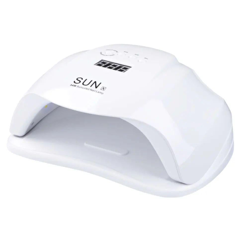 Лампа для сушки ногтей 365/405 нм 54 W Sun X 54W LED с таймером 10-99 сек и сенсором 220х205х90 мм Белый