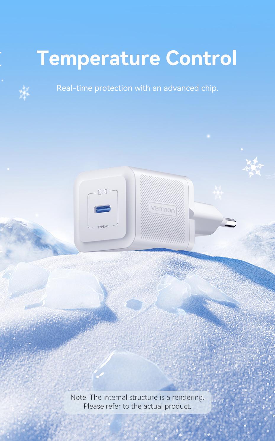 Зарядное устройство для Vention 20W GaN III Type-C 1C EU быстрая зарядка 20Вт Type-C 60Вт 1 м Белый (TZ-FEPW0-EU-01) - фото 10 Зарядное устройство для Vention 20W GaN III Type-C 1C EU быстрая зарядка 20Вт Type-C 60Вт 1 м Белый (TZ-FEPW0-EU-01) - фото 10