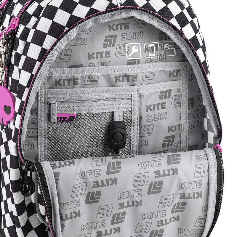 Школьный рюкзак KITE Education teens HK25-8001M Kuromi с ортопедической спинкой (995345) - фото 12 Школьный рюкзак KITE Education teens HK25-8001M Kuromi с ортопедической спинкой (995345) - фото 12