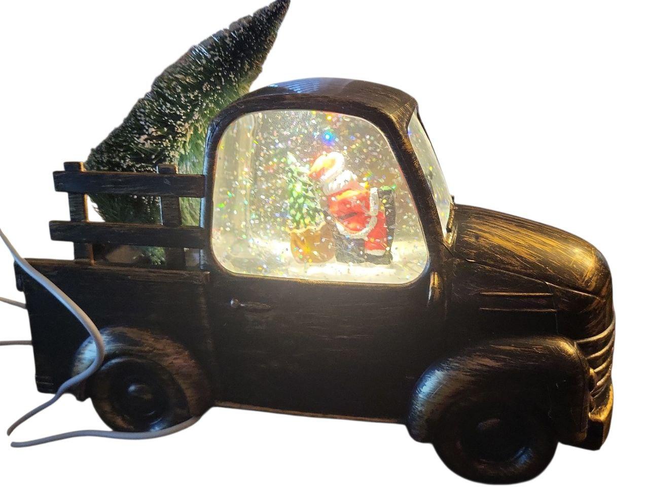 Фонарь светильник-ночник Новогодний грузовик с блестками - фото 2 Фонарь светильник-ночник Новогодний грузовик с блестками - фото 2