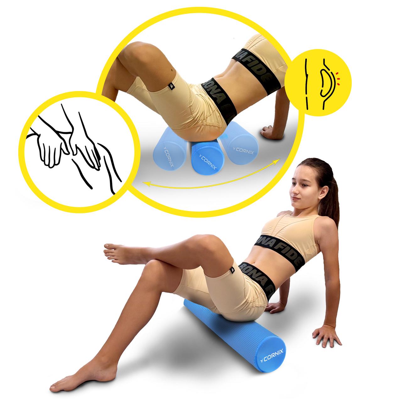 Массажный ролик Cornix EVA+ 60x15 см Navy Blue (XR-0309) - фото 7 Массажный ролик Cornix EVA+ 60x15 см Navy Blue (XR-0309) - фото 7