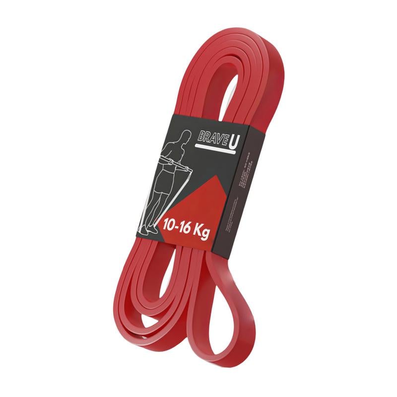 Резинка для фитнеса и подтягиваний Brave U Fitness Band 10-16 кг Красный