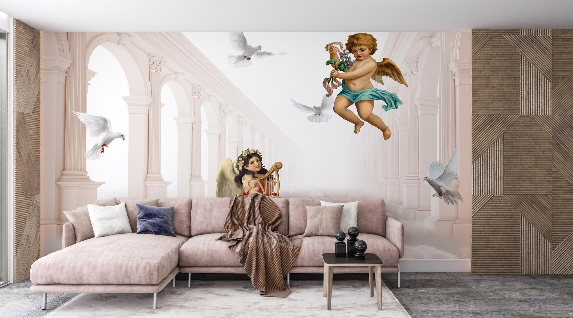 Фотообои флизелиновые Styleo Print-walls 3D Ангелы 0328 400х250 см (Pw-0328/4)