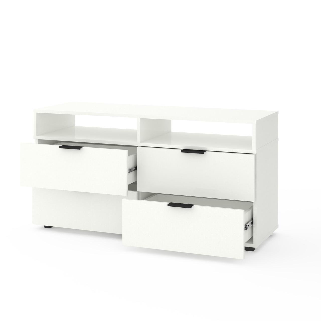 Тумба под ТВ Metkas Home A020 ЛДСП 1200x420x625 мм Белый Снег - фото 2 Тумба под ТВ Metkas Home A020 ЛДСП 1200x420x625 мм Белый Снег - фото 2