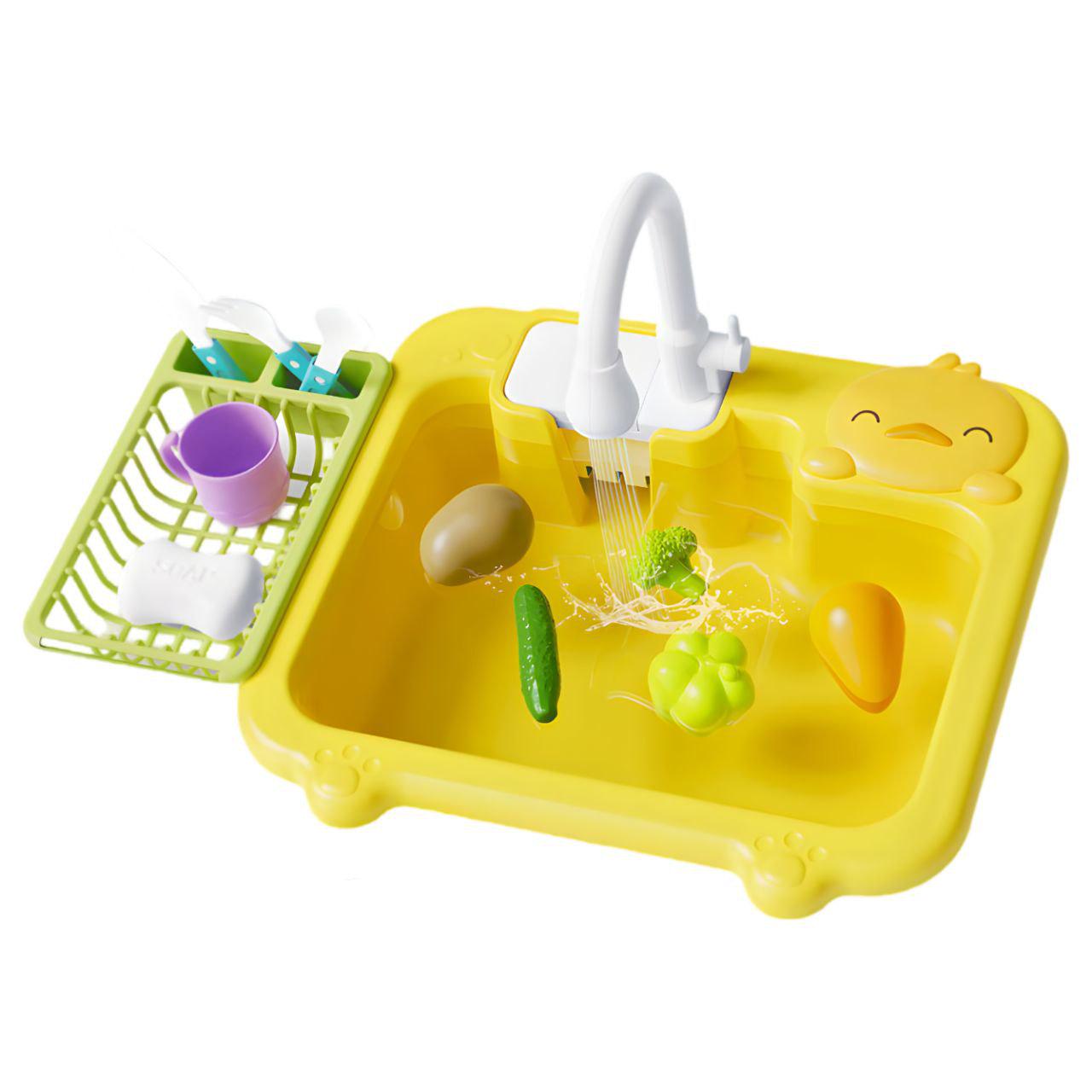 Детская кухня Limo Toy 46x31,5x31 см с посудой/продуктами и эффектом воды Желтый Детская кухня Limo Toy 46x31,5x31 см с посудой/продуктами и эффектом воды Желтый