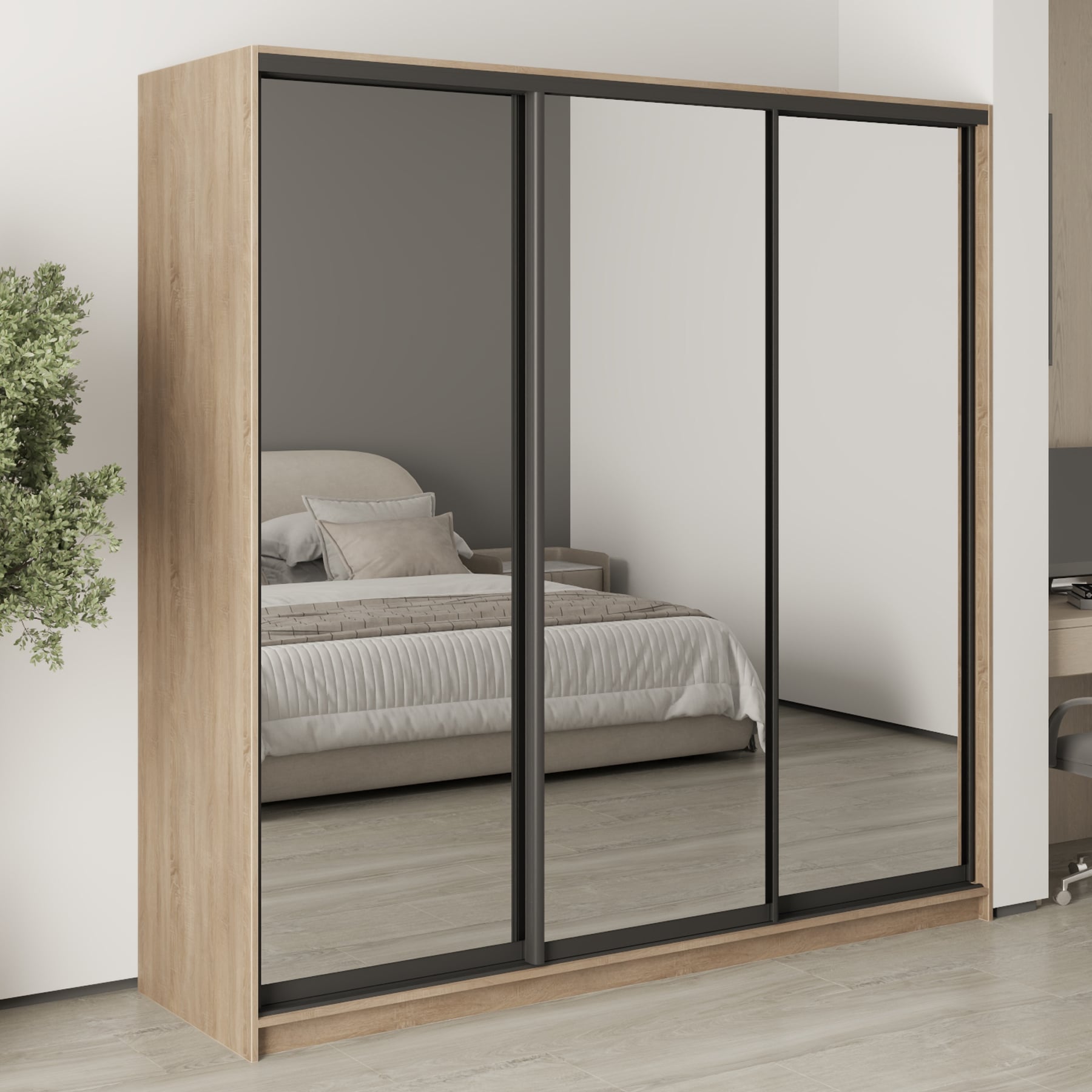 Шкаф-купе трехдверный Mebel Star Стандарт BG MBS-8469 210х60х210 см Дуб сонома (1007880) Шкаф-купе трехдверный Mebel Star Стандарт BG MBS-8469 210х60х210 см Дуб сонома (1007880)