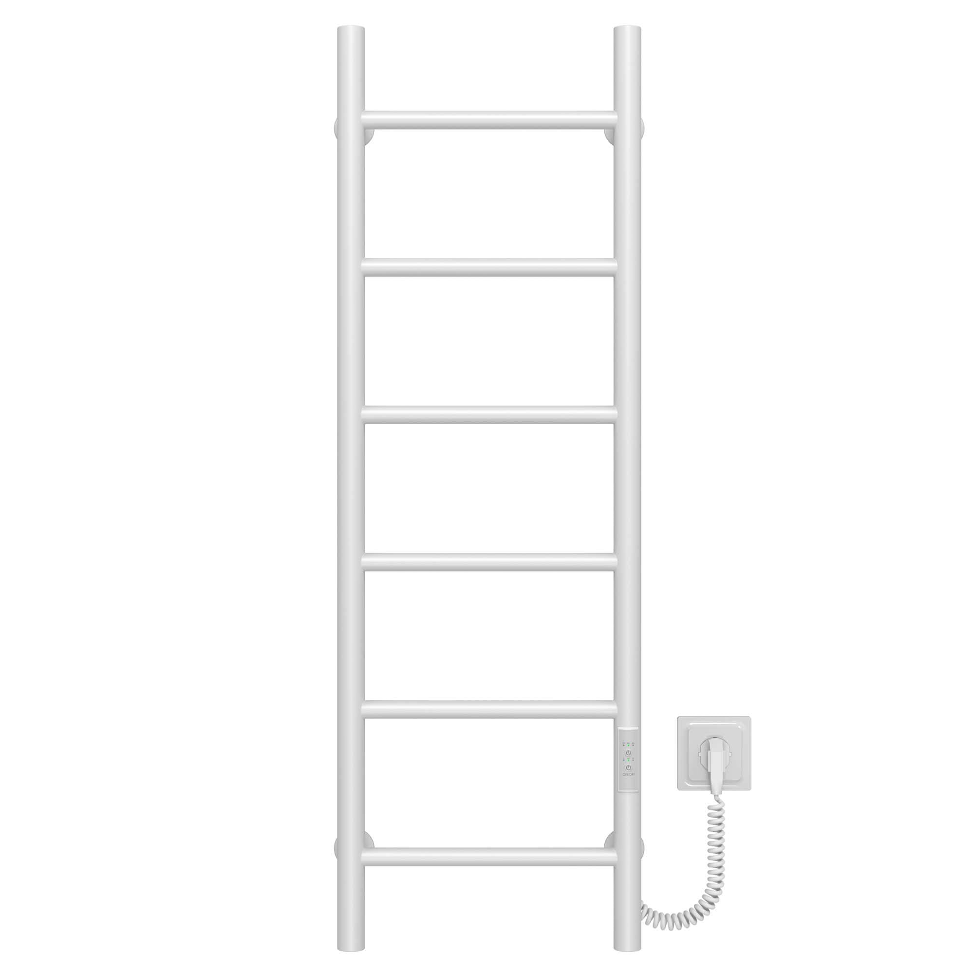 Рушникосушарка електрична Deffi Оріон П6 WD03 праве підключення нержавіюча сталь 400х1000 мм Білий (C.OR.100.40.6.E.W.R.3)