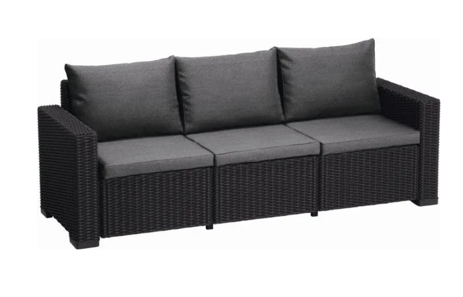 Диван садовий Keter California Sofa 3 Графітовий (252844)