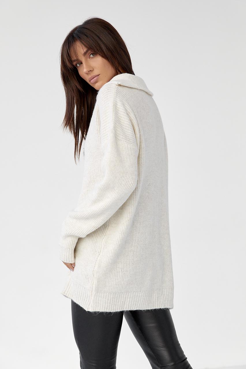 Туніка оверсайз L Молочний (9506343) - фото 2 Туніка оверсайз L Молочний (9506343) - фото 2