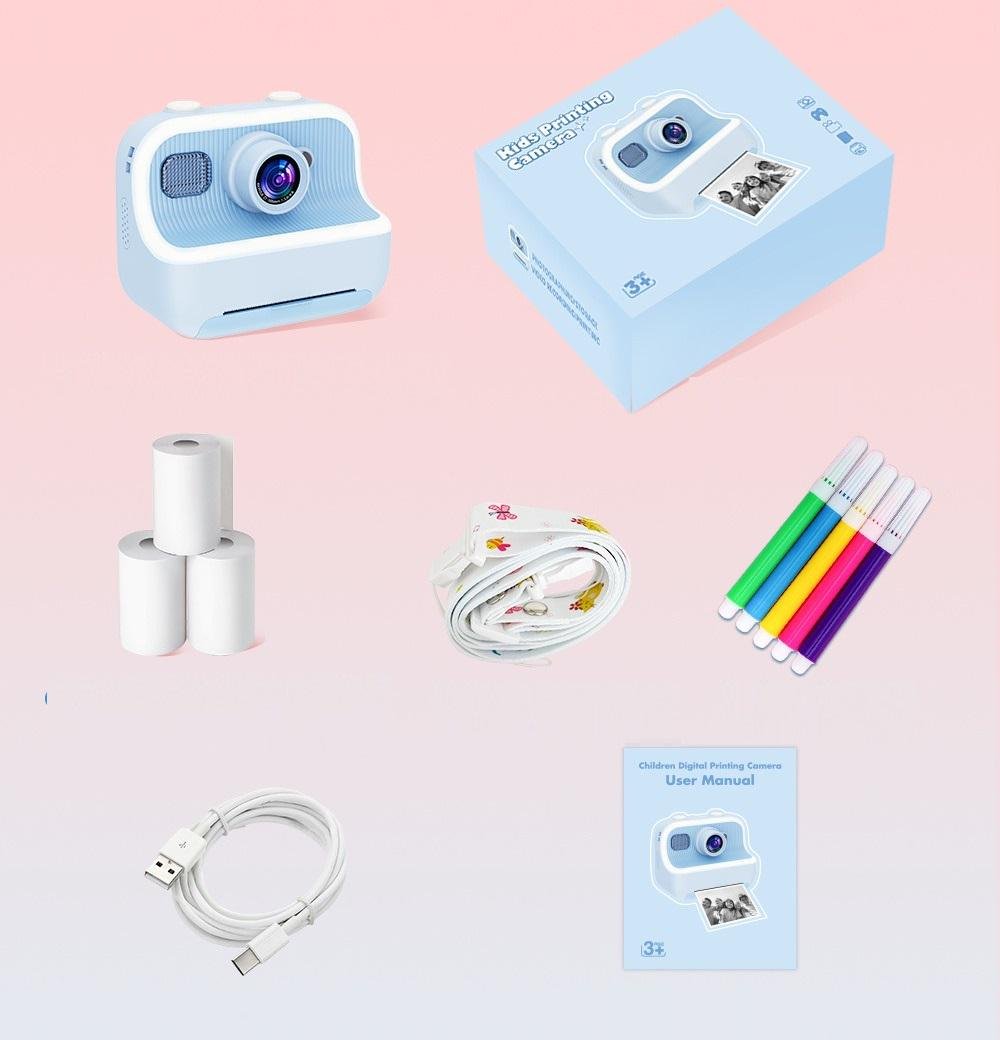 Фотокамера мгновенной печати и записи видео для детей Ningbo Синий (567886) - фото 3