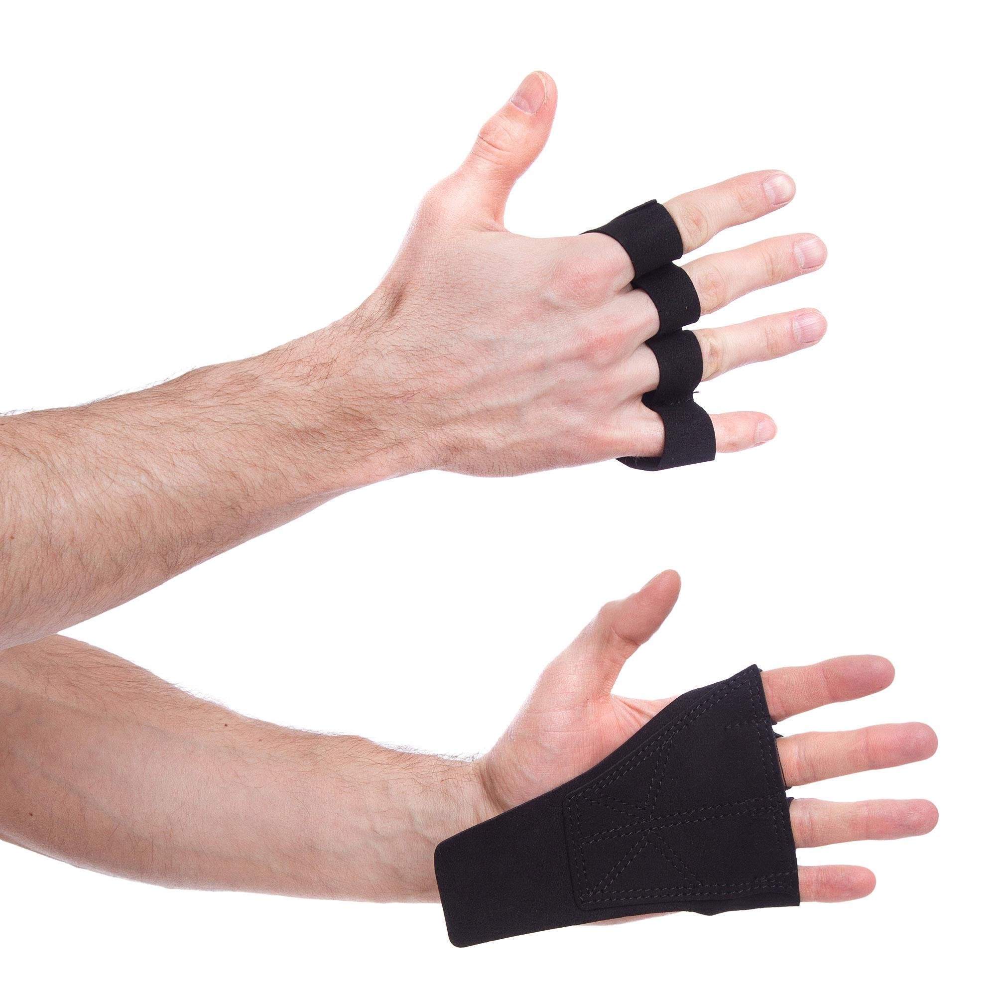 Накладки атлетические Zelart SP-Sport TA-506 грипад для WorkOut Черный (DR003772)